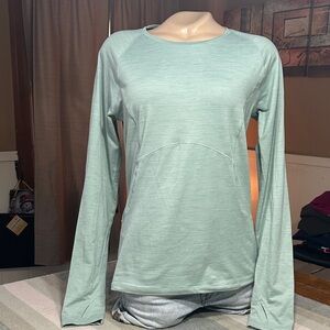 Spyder Lightweight Mint Long-Sleeve Crewneck  Active Top- Medium